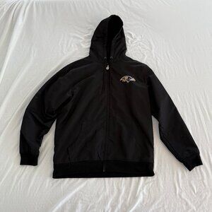Men's NFL Baltimore Ravens Black Full Zip Sweatshirt | Size: Large